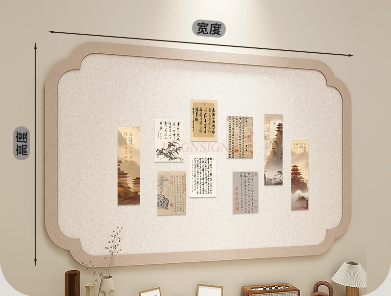1pcs National style felt board - Engraved Wood Frame 评论和价格