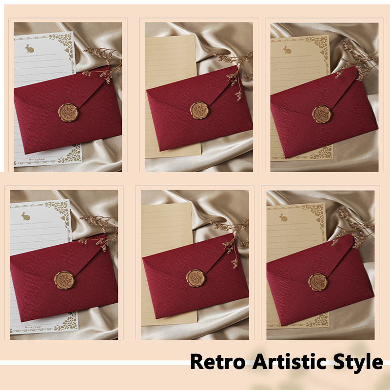 6/1pcs  Paper Envelopes for Bu - Wax Seal Letter Kit 评论和价格