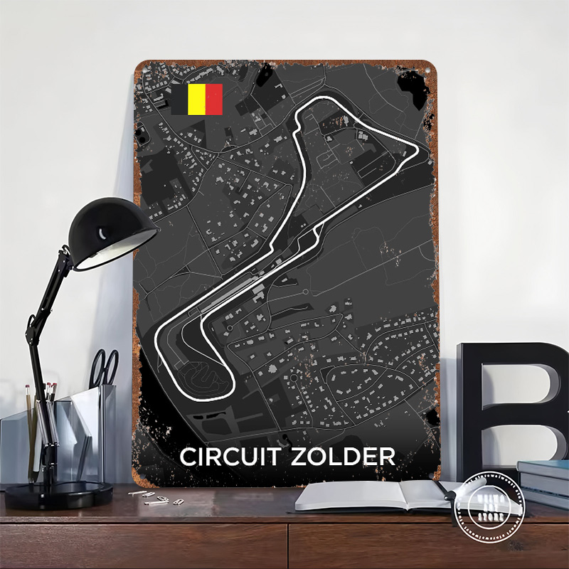 Circuit Zolder Track Map Metal - Custom Map Poster 评论和价格